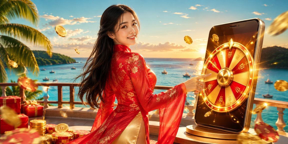 Người dùng tại Phú Quốc mặc áo dài truyền thống tham gia roulette trực tuyến trong không khí lễ hội